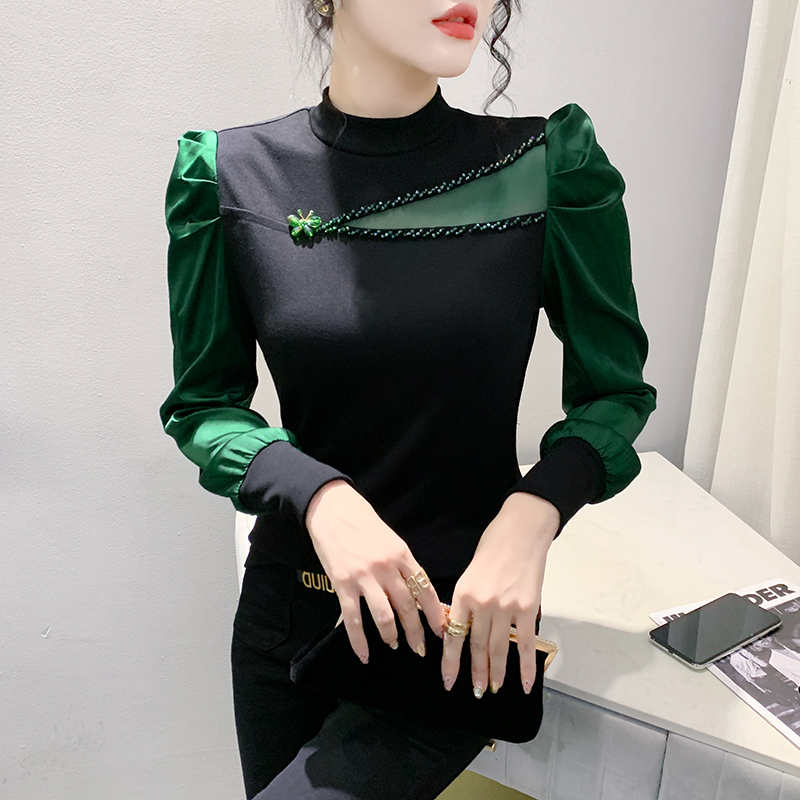 Elegant Slim Beading Shirt Wom – Winter Clothing Colors recenzja i cena