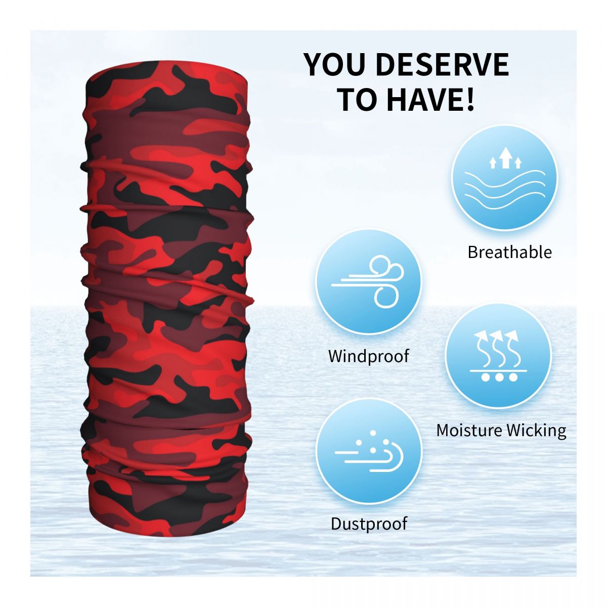 Militaryy Red Camouflage Banda – Neck Gaiter Fleece recenzja i cena